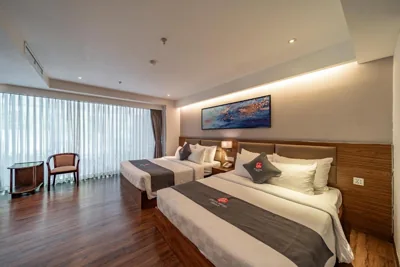Family Two Double Room with Free Minibar — Edoya Hotel Ben Thanh
